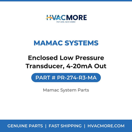 MAMAC Systems Enclosed Low Pressure Transducer, 4-20mA Out PR-274-R3-MA