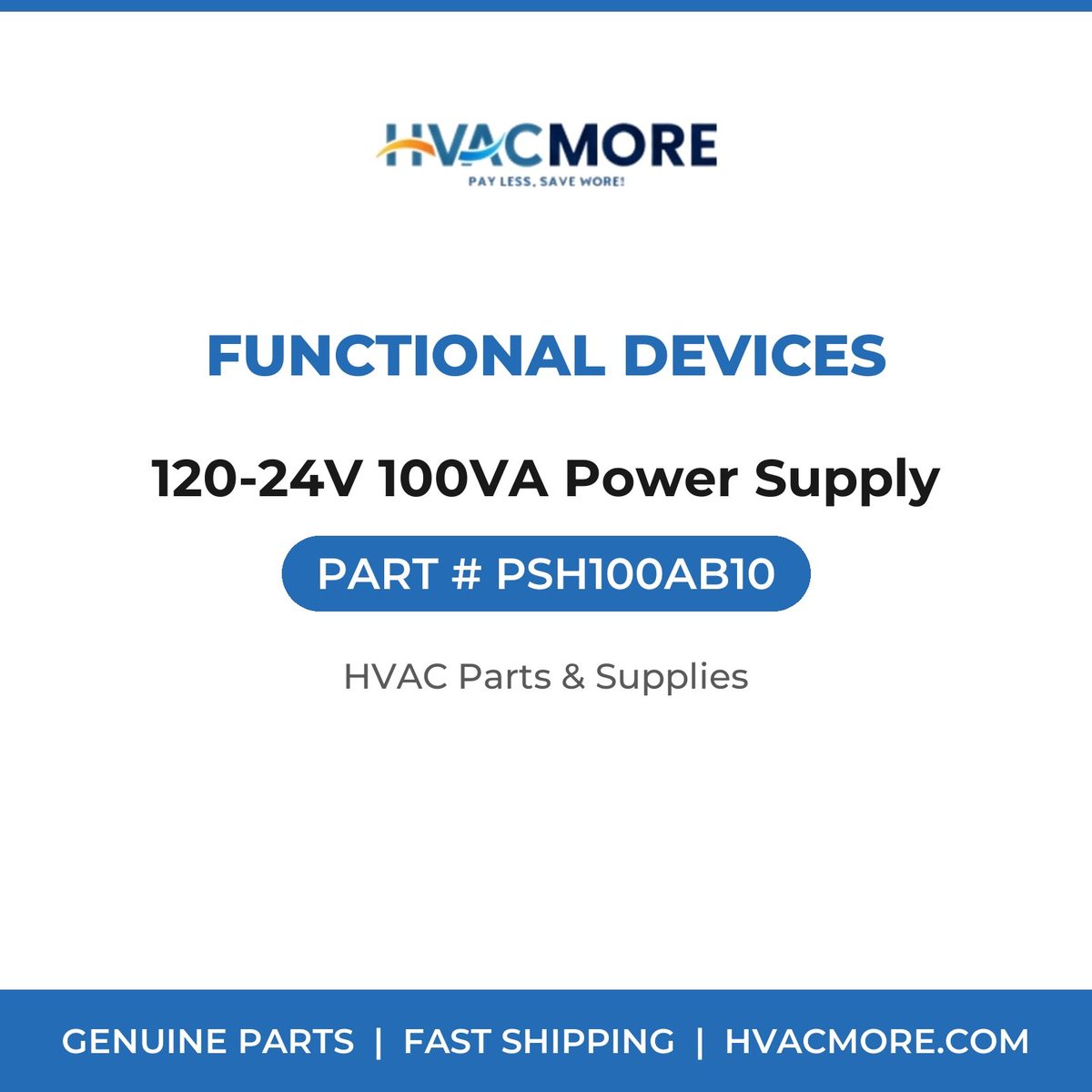 Functional Devices 120-24V 100VA Power Supply PSH100AB10