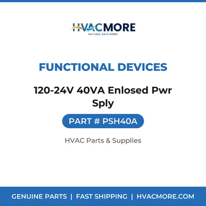 Functional Devices 120-24V 40VA Enlosed Pwr Sply PSH40A