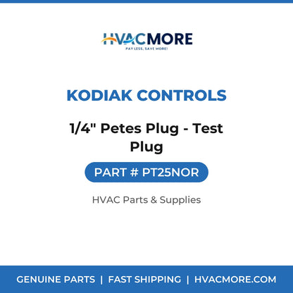 Kodiak Controls 1/4" Petes Plug - Test Plug PT25NOR