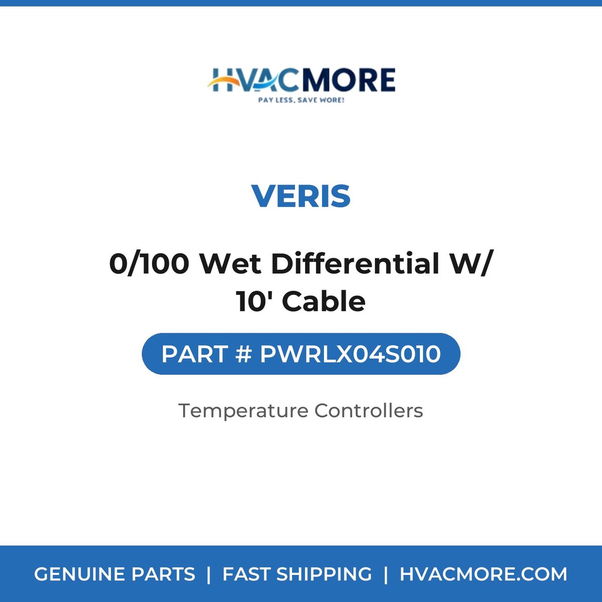 Veris 0/100 Wet Differential W/ 10' Cable PWRLX04S010