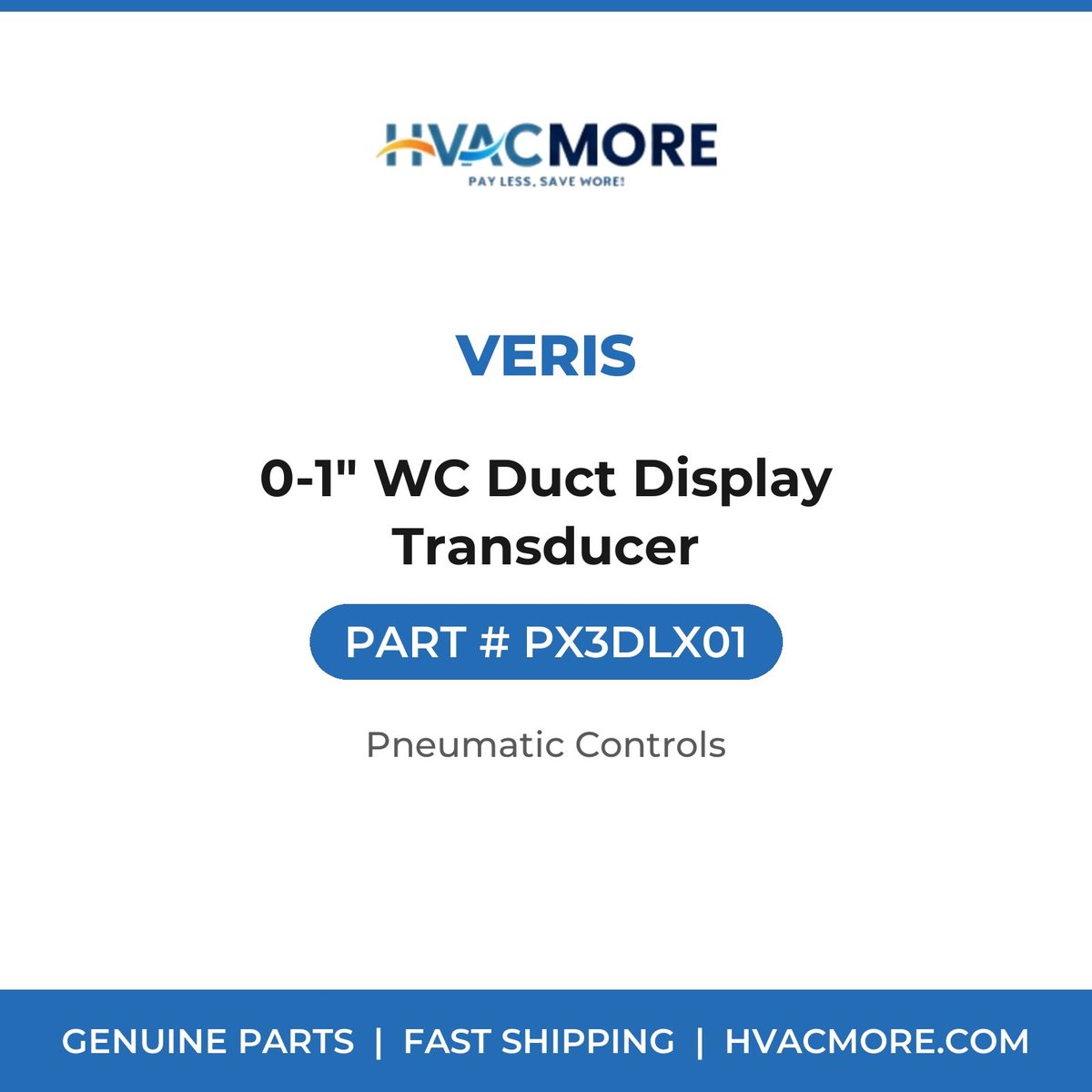 Veris 0-1" WC Duct Display Transducer PX3DLX01