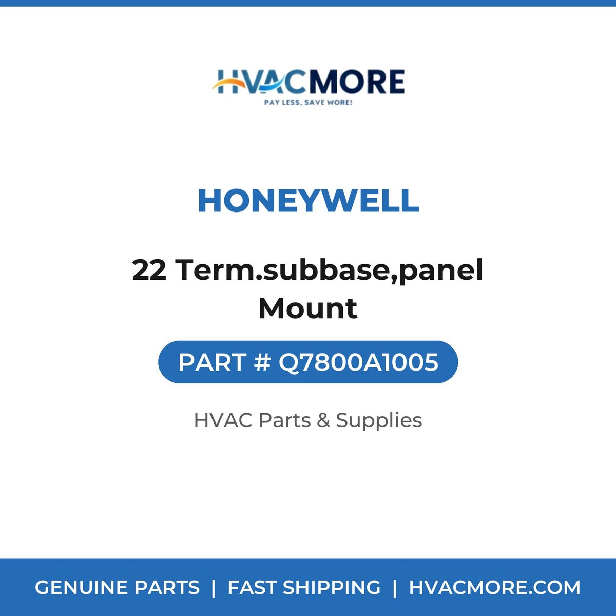 Honeywell 22 Term.subbase,panel Mount Q7800A1005