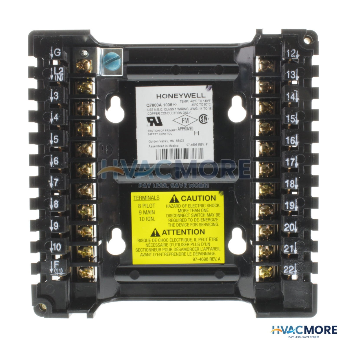 Honeywell Plastic 7800 Series Subbase Q7800A2005