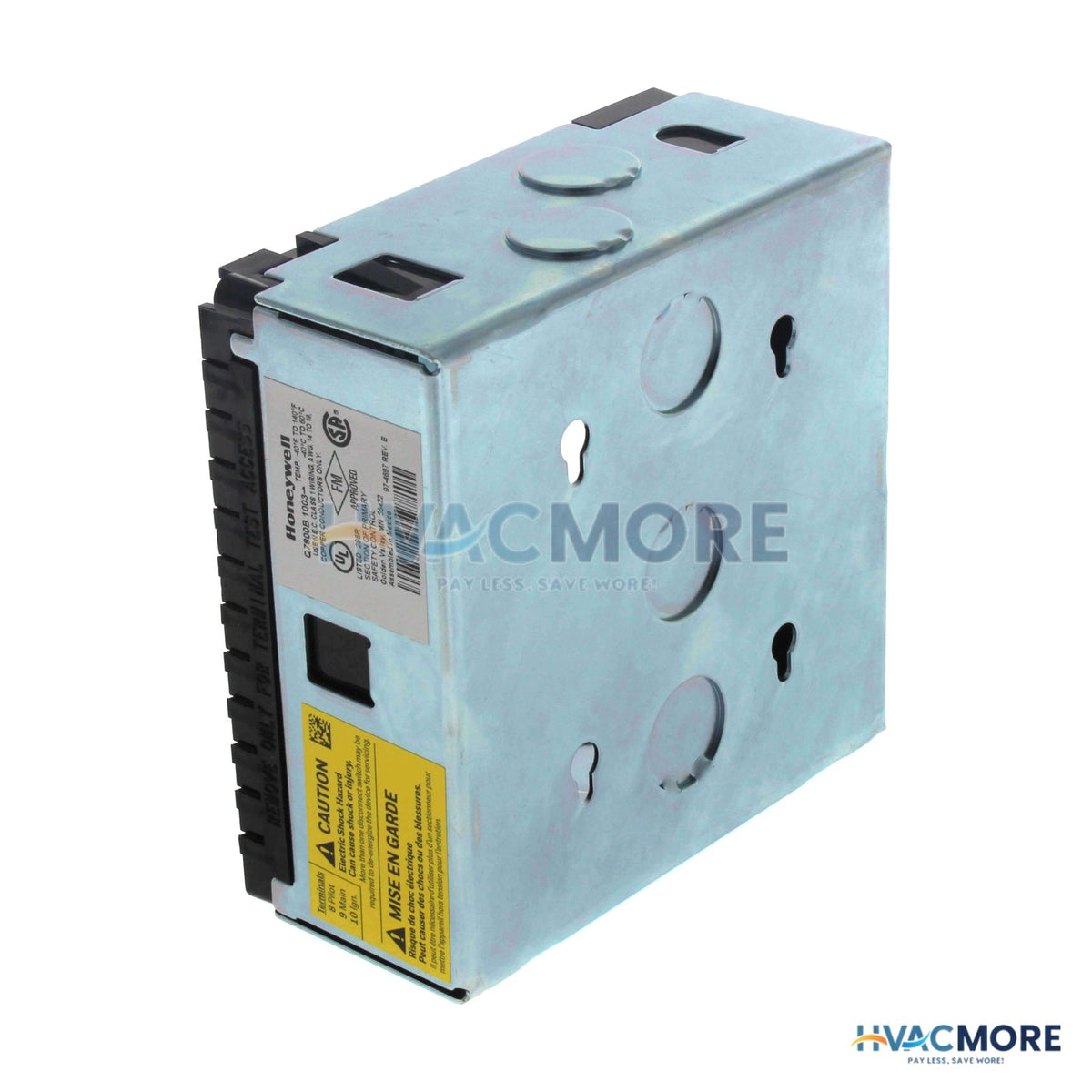 Honeywell Metal 7800 Series Subbase W/ Burner and Wall Mount 2 Knockouts Q7800B1003