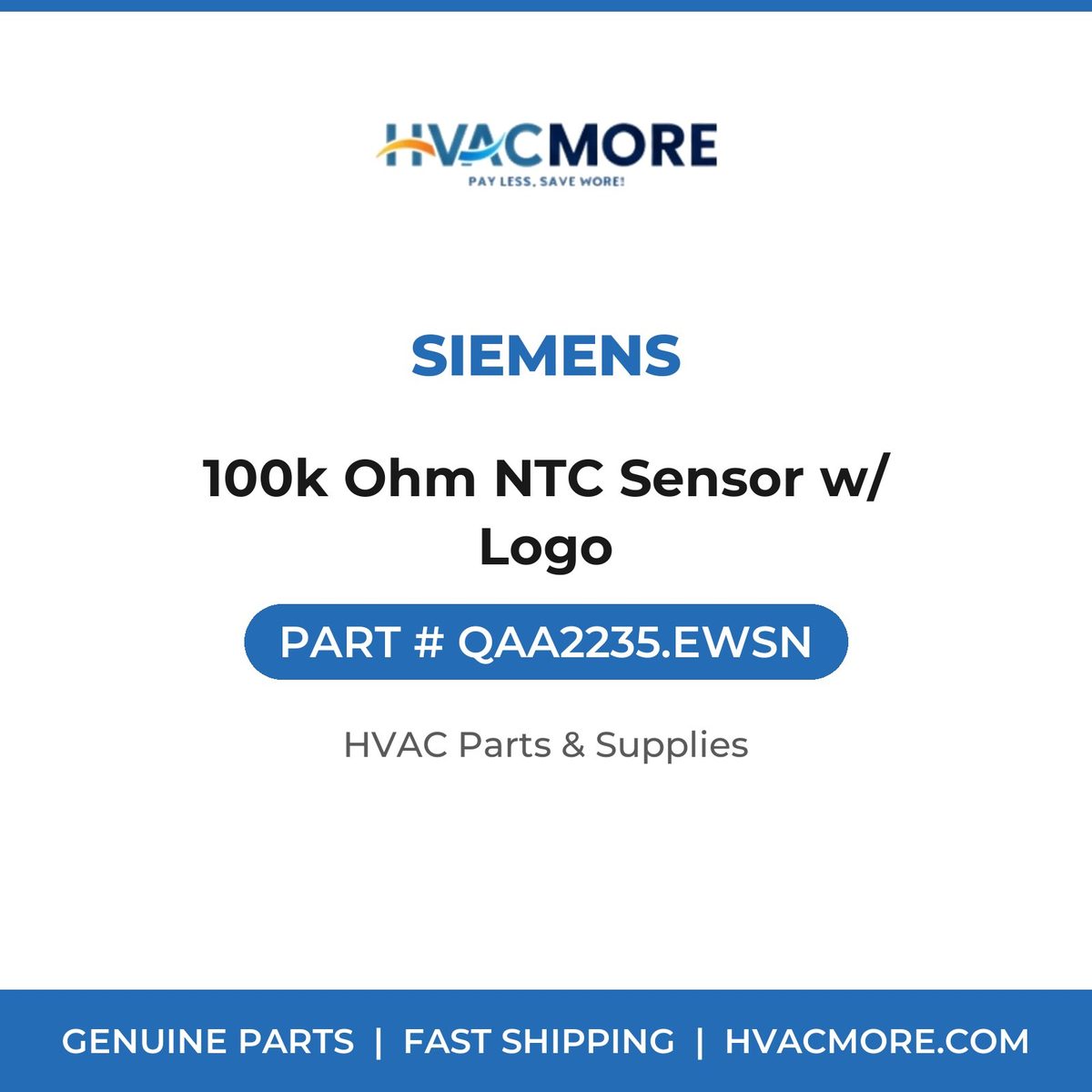 Siemens 100k Ohm NTC Sensor w/ Logo QAA2235.EWSN