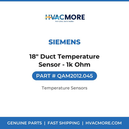 Siemens 18" Duct Temperature Sensor - 1k Ohm QAM2012.045