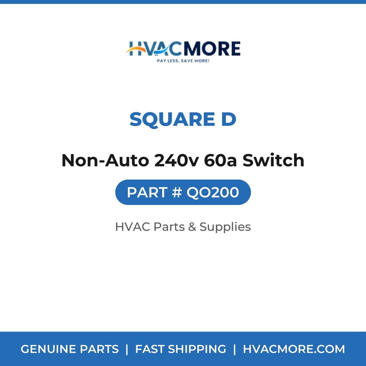 Square D Non-Auto 240v 60a Switch QO200