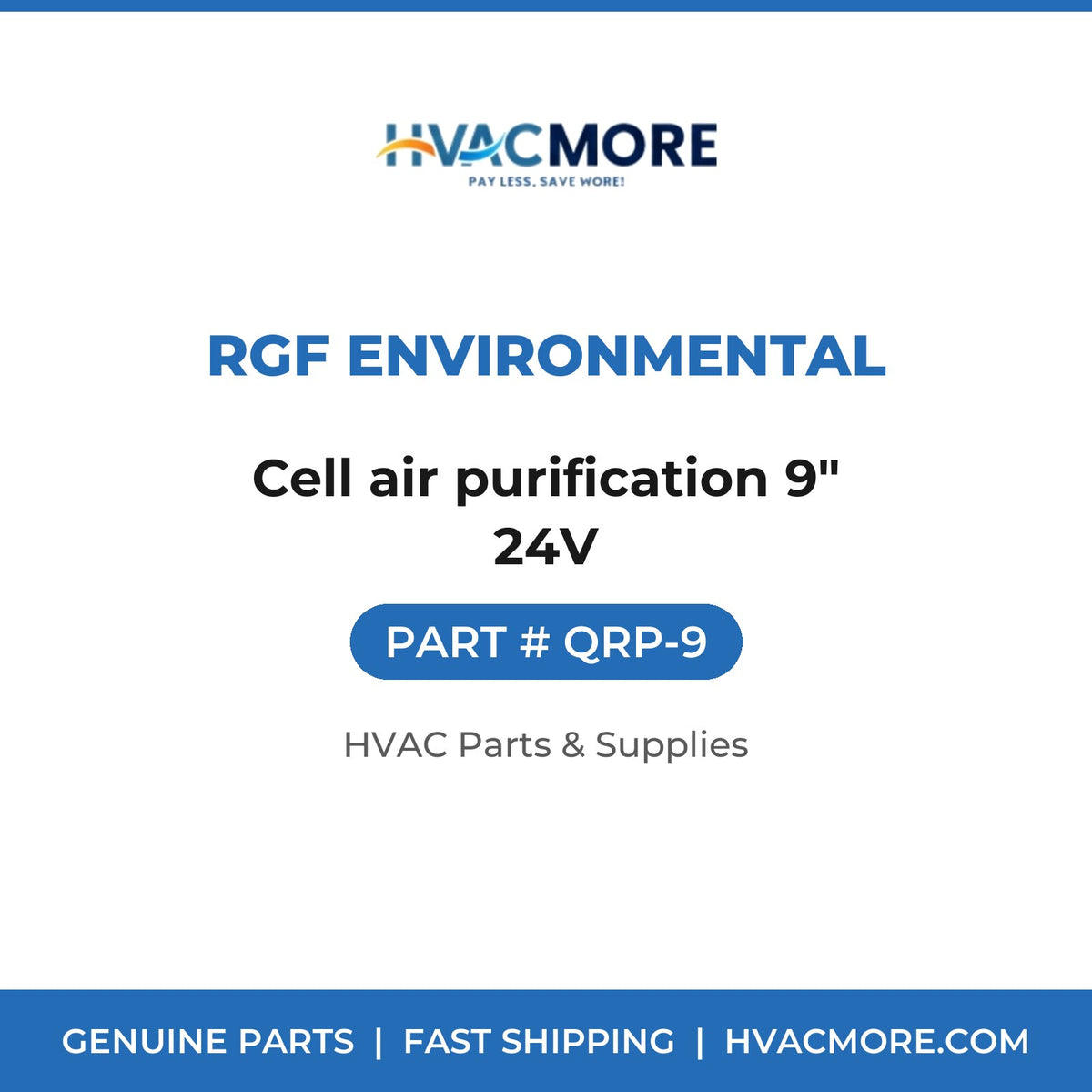 RGF Environmental Cell air purification 9" 24V QRP-9