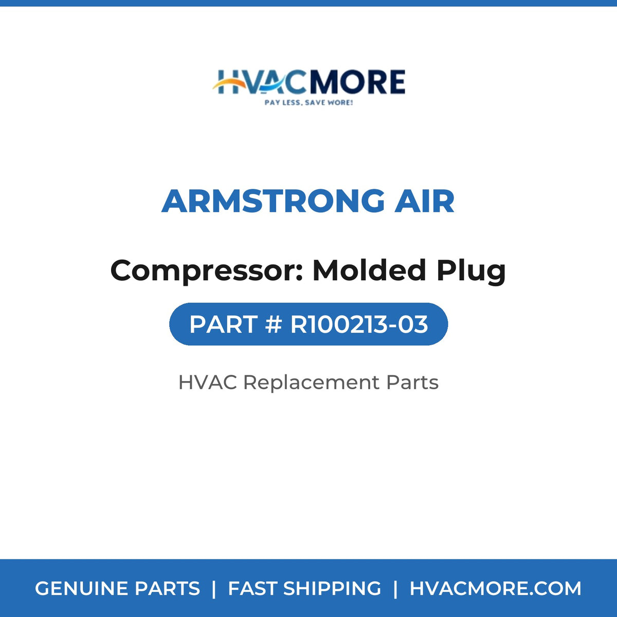 Armstrong Air Compressor: Molded Plug R100213-03