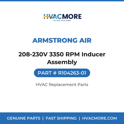 Armstrong Air 208-230V 3350 RPM Inducer Assembly R104263-01