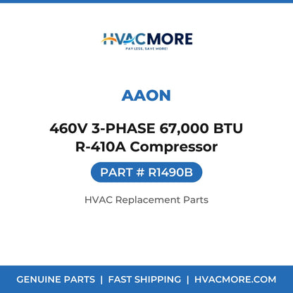AAON 460V 3-PHASE 67,000 BTU R-410A Compressor R1490B