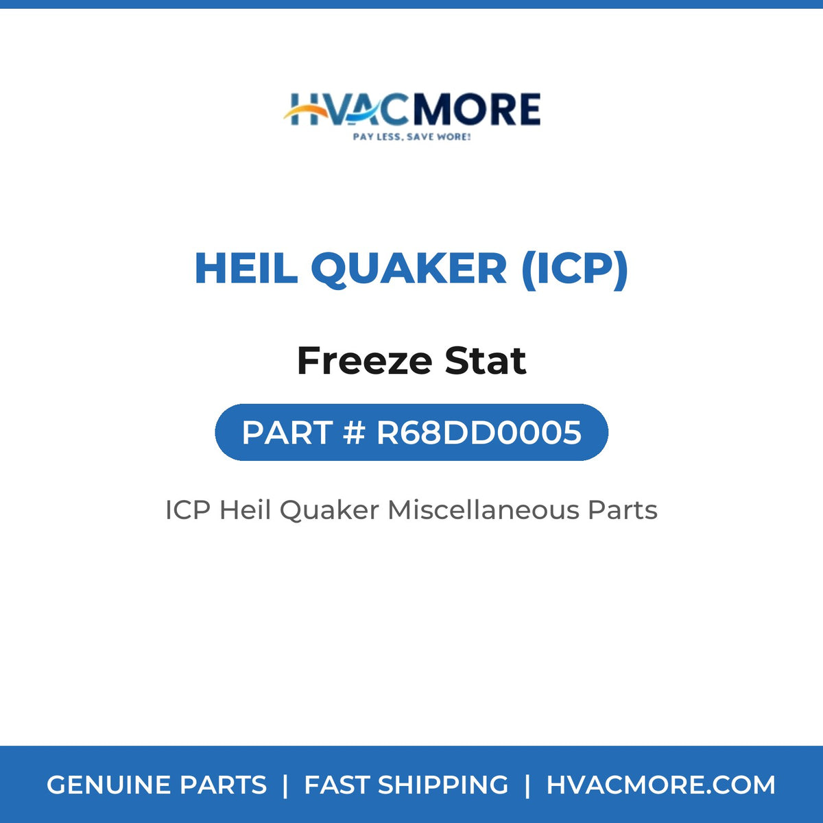 Heil Quaker (ICP) Freeze Stat R68DD0005