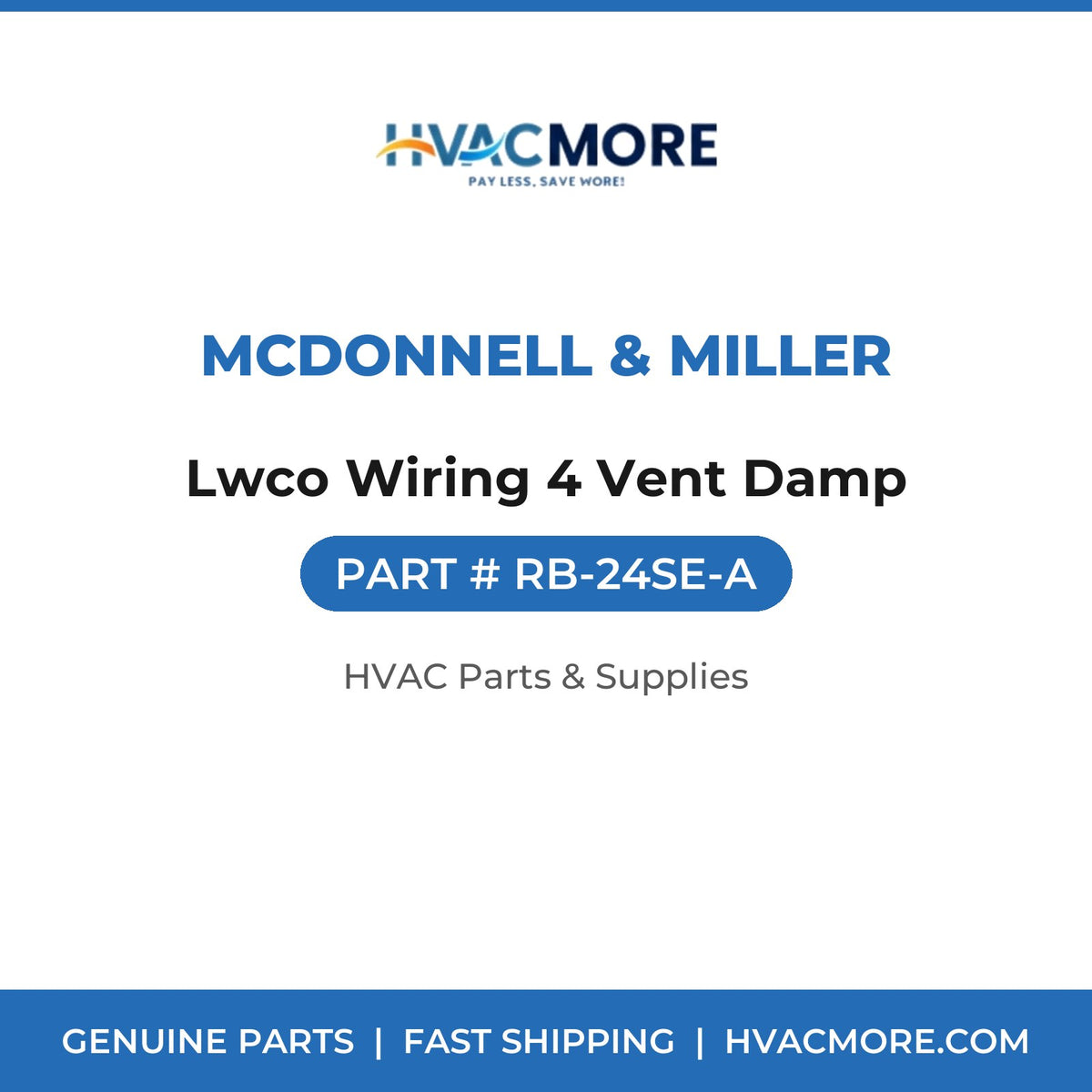 McDonnell & Miller Lwco Wiring 4 Vent Damp RB-24SE-A