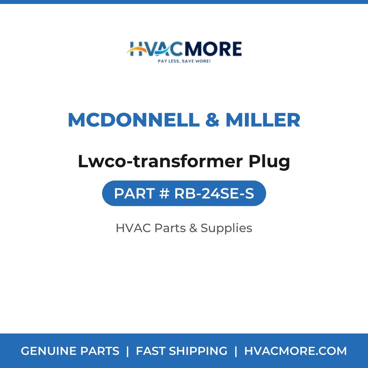 McDonnell & Miller Lwco-transformer Plug RB-24SE-S