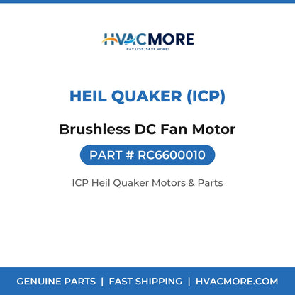 Heil Quaker (ICP) Brushless DC Fan Motor RC6600010