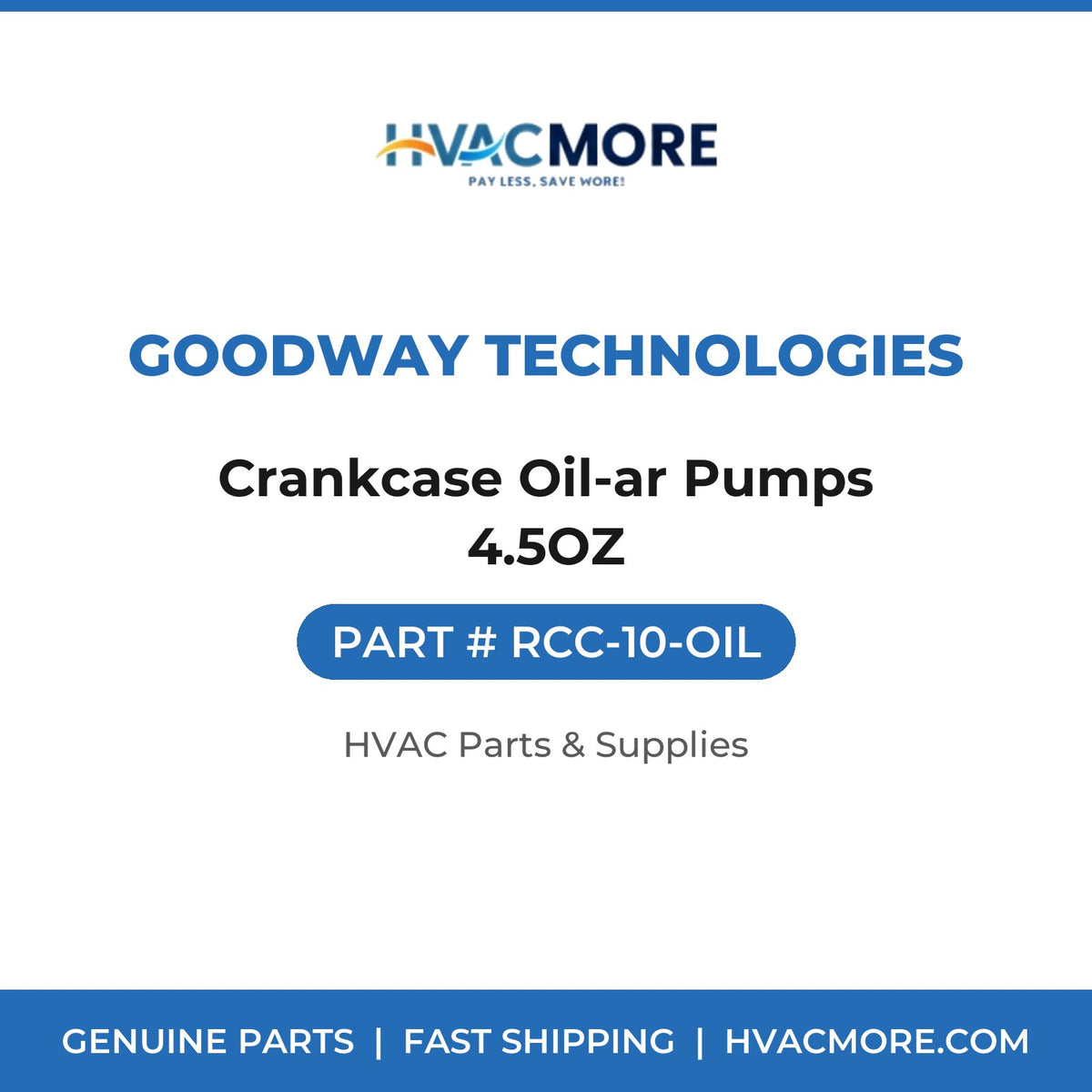 Goodway Technologies Crankcase Oil-ar Pumps 4.5OZ RCC-10-OIL