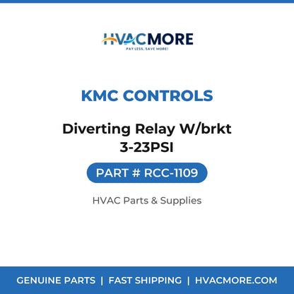 KMC Controls Diverting Relay W/brkt 3-23PSI RCC-1109