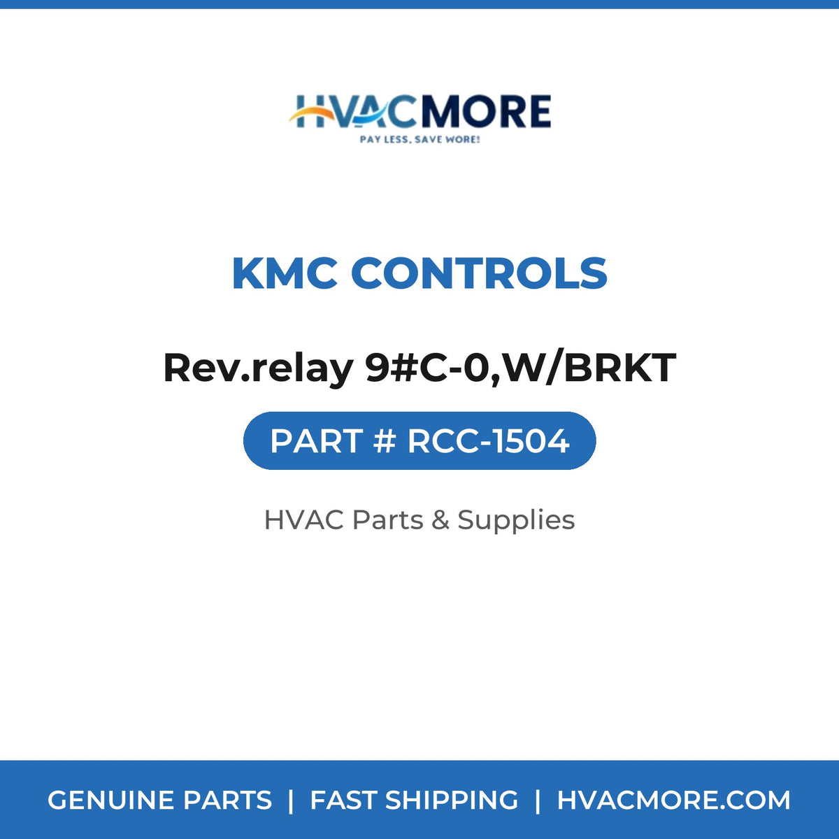 KMC Controls Rev.relay 9#C-0,W/BRKT RCC-1504