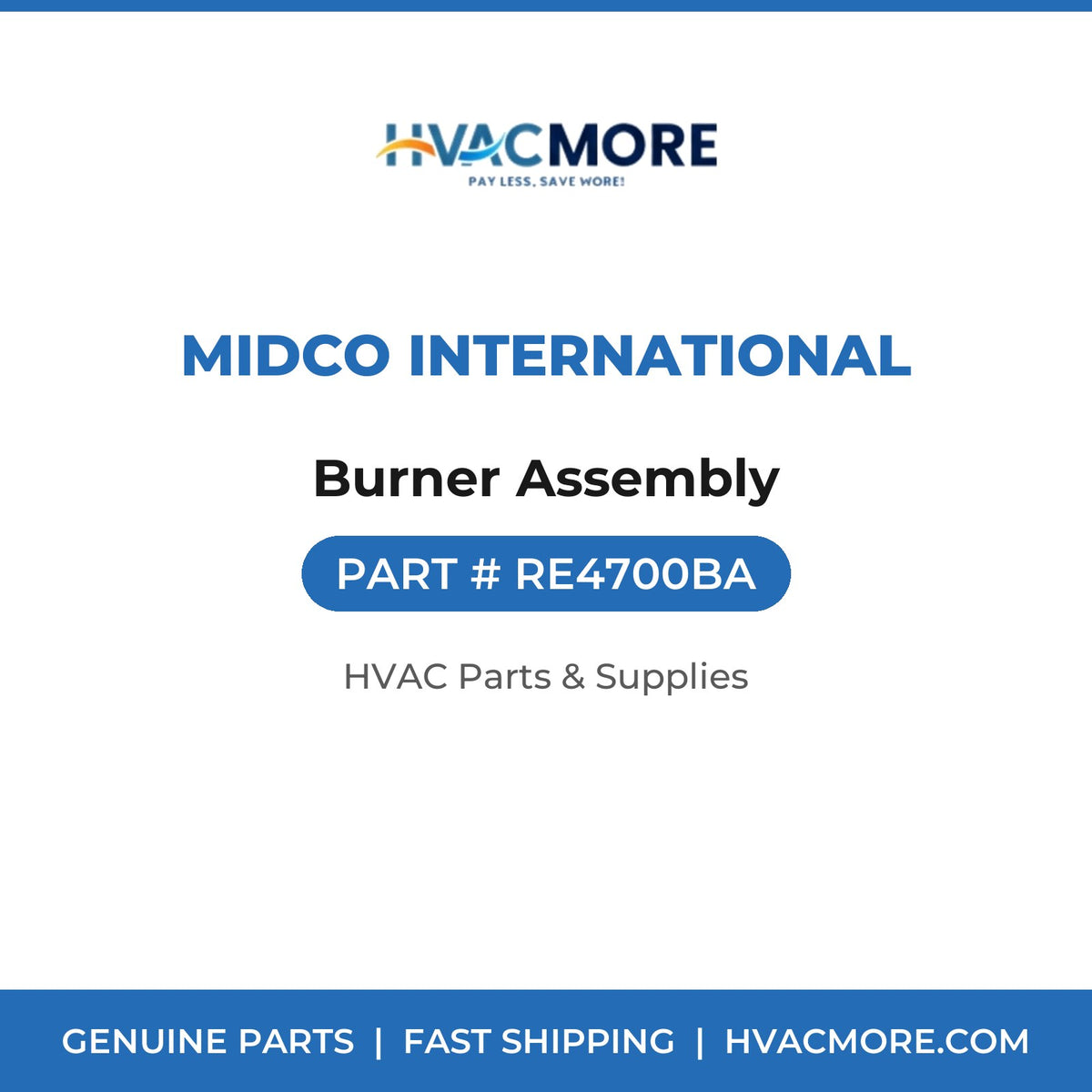 Midco International Burner Assembly RE4700BA