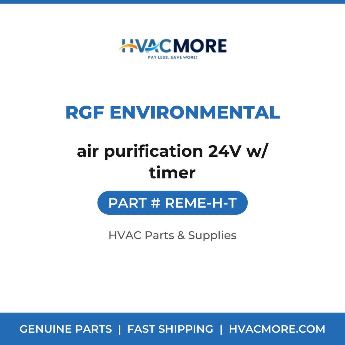 RGF Environmental air purification 24V w/ timer REME-H-T