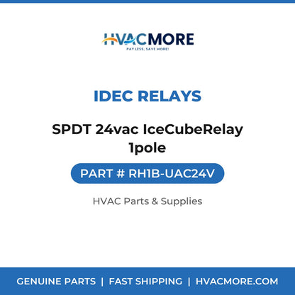 IDEC Relays SPDT 24vac IceCubeRelay 1pole RH1B-UAC24V