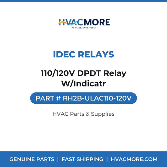IDEC Relays 110/120V DPDT Relay W/Indicatr RH2B-ULAC110-120V