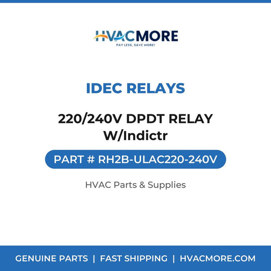 IDEC Relays 220/240V DPDT RELAY W/Indictr RH2B-ULAC220-240V