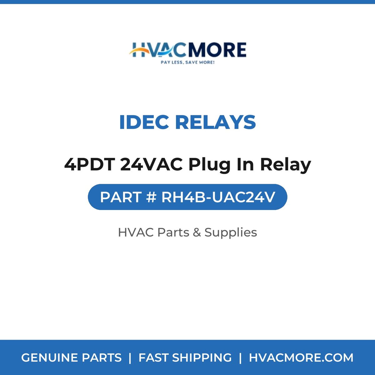IDEC Relays 4PDT 24VAC Plug In Relay RH4B-UAC24V