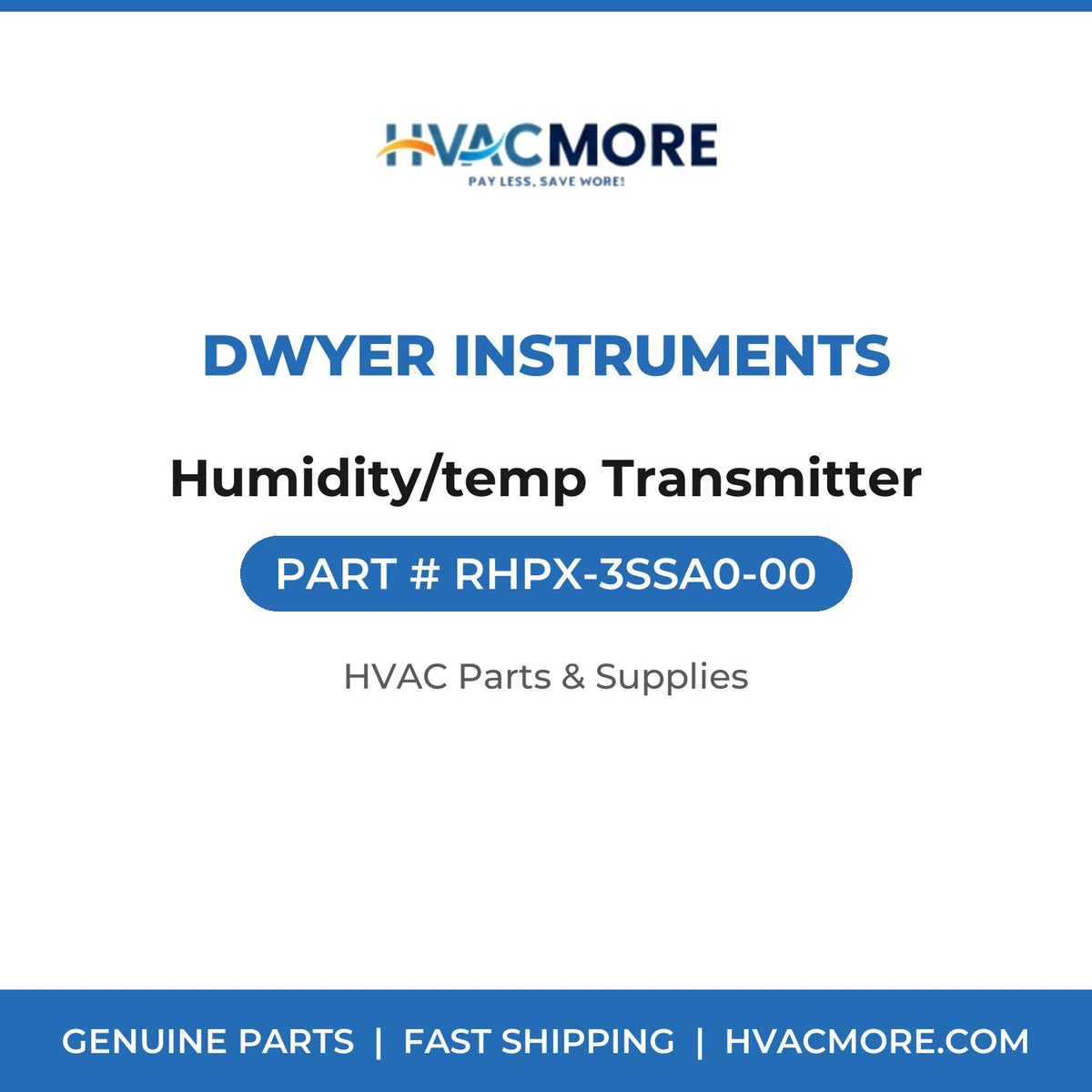 Dwyer Instruments Humidity/temp Transmitter RHPX-3SSA0-00