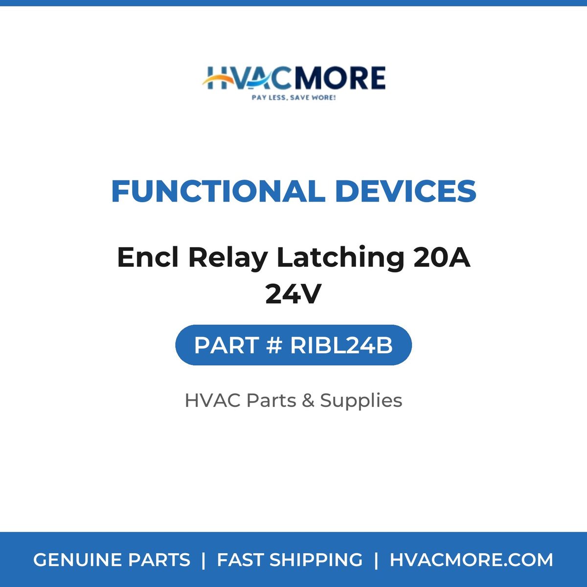 Functional Devices Encl Relay Latching 20A 24V RIBL24B
