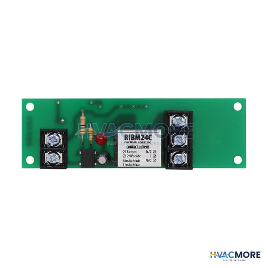 Functional Devices 4" Track Mount Relay 15 Amp SPDT & Override W/ 24 VAC/DC Coil RIBM24C