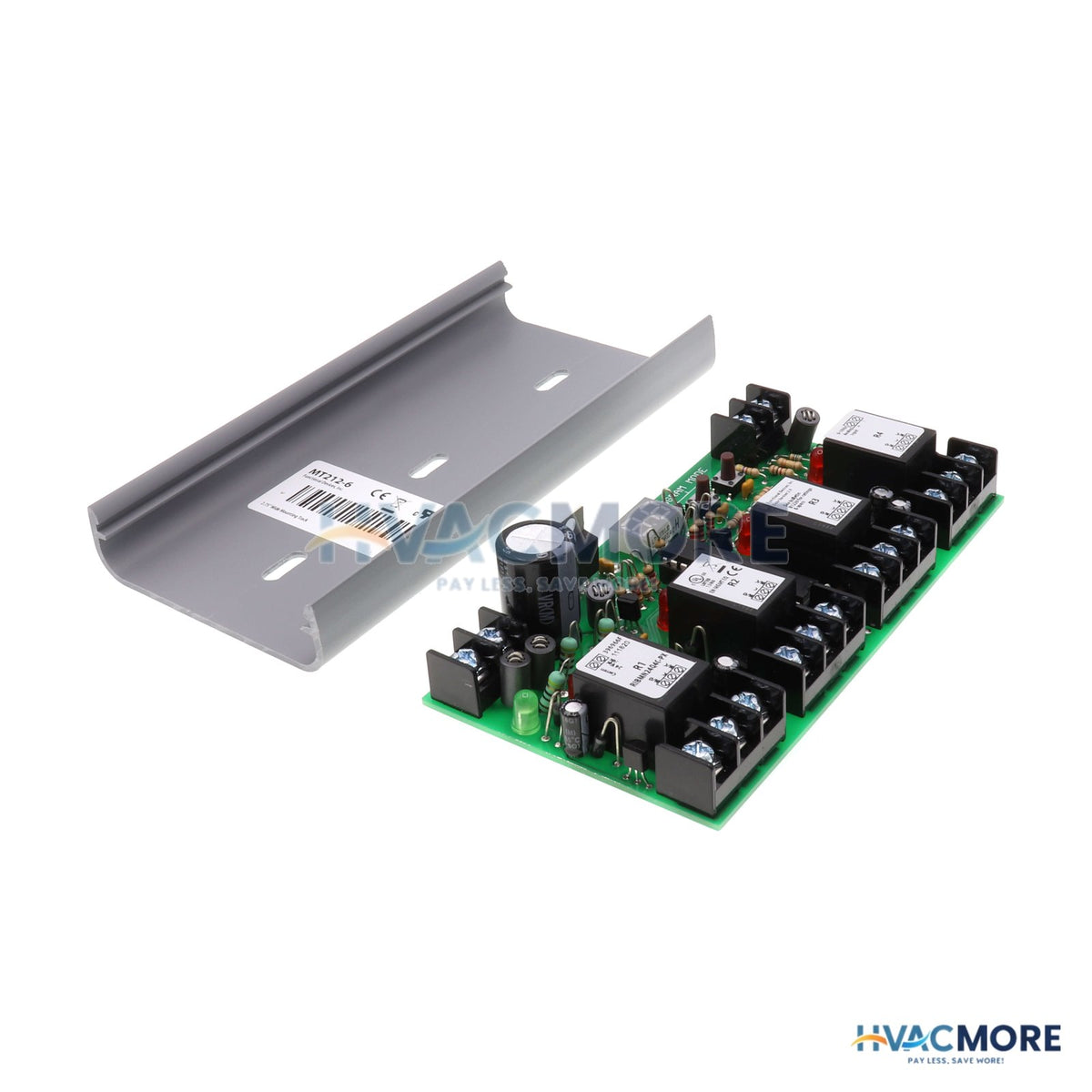 Functional Devices 2.75" Track Mount 4 Output Field Adjustable Staging Threshold Relay Module with 24 VAC/DC Power Input and 0-10 VDC Control Input RIBMN24Q4C-PX