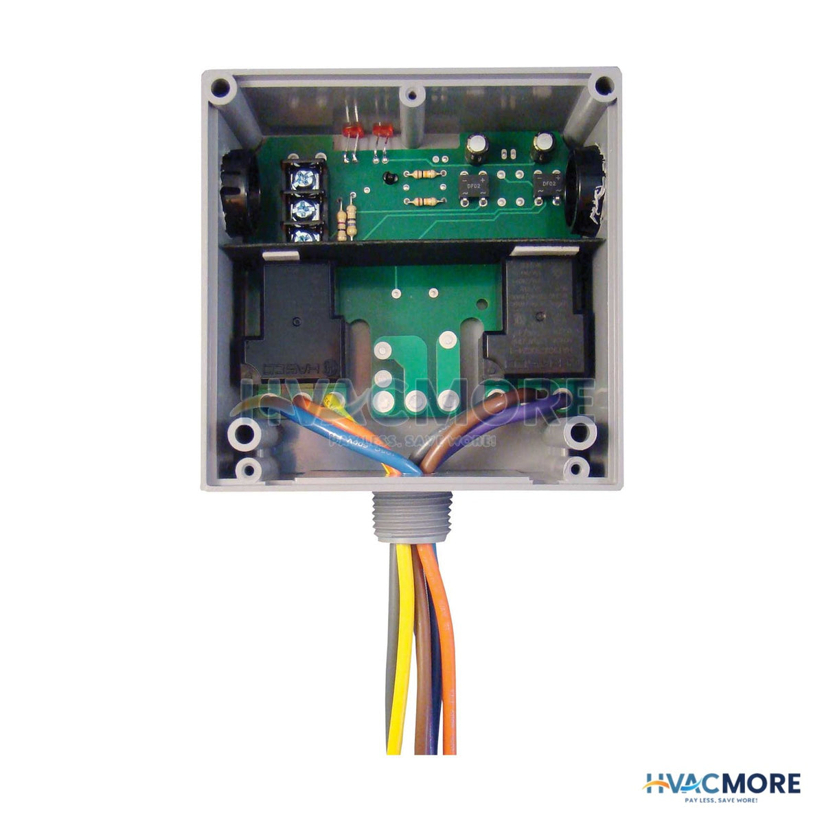Functional Devices Enclosed Power Relays, 20A 2 SPDT, 24 VAC/DC Coil, Hi/Lo Voltage Separation, NEMA 1 Housing RIBT242B
