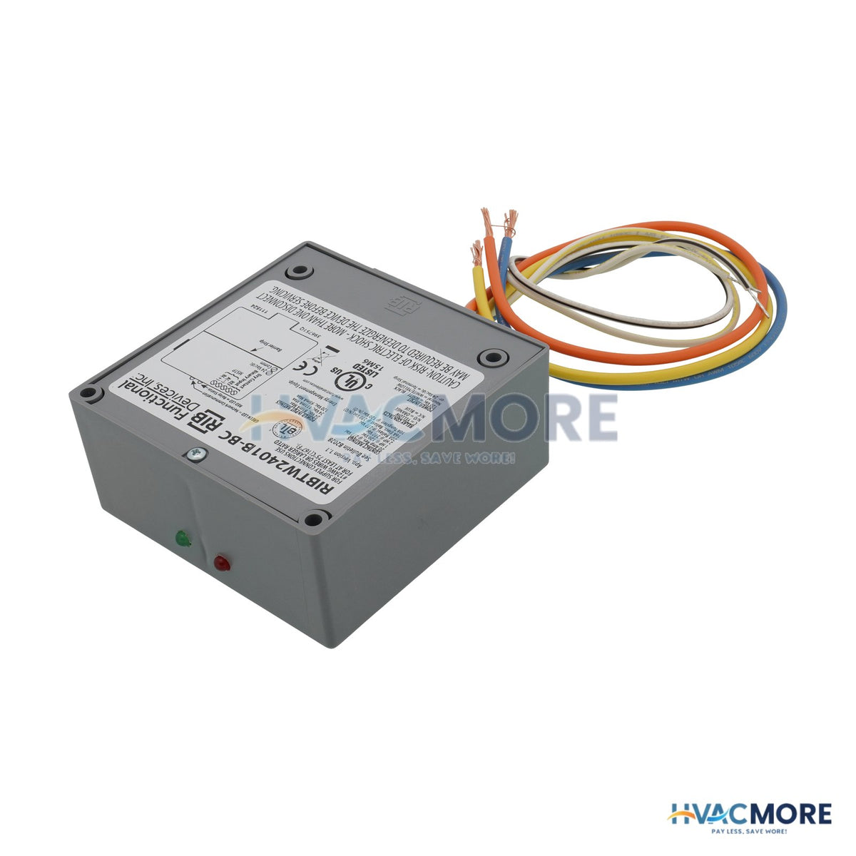 Functional Devices Enclosed BACnet MS/TP Network Relay, 1 Binary Input/Output, 24 VAC/DC/120 VAC, NEMA 1 RIBTW2401B-BC