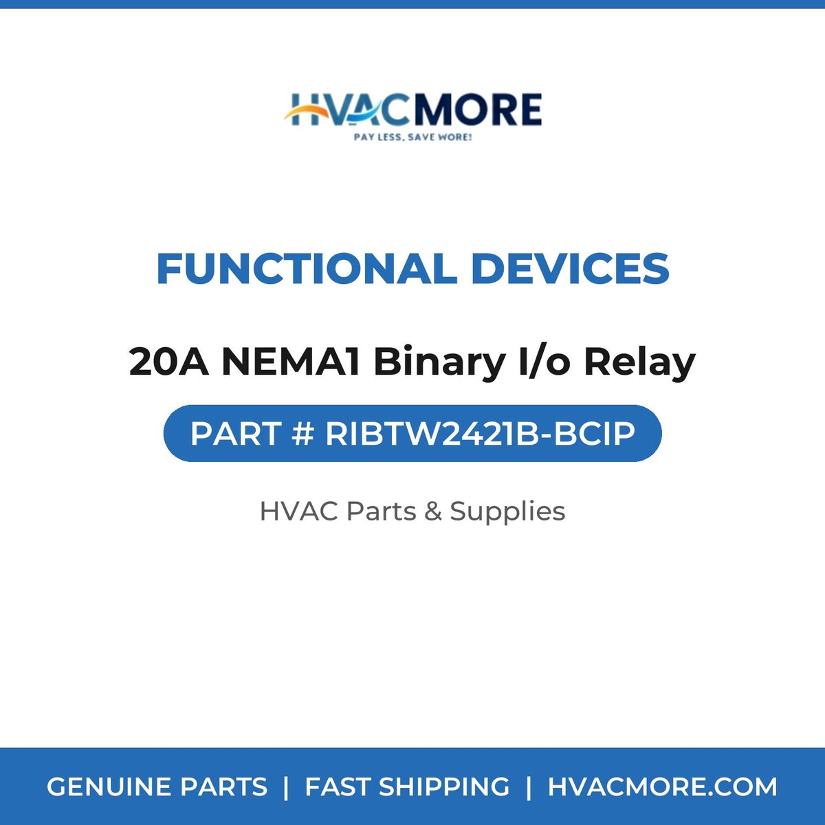 Functional Devices 20A NEMA1 Binary I/o Relay RIBTW2421B-BCIP