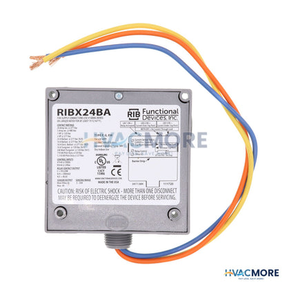 Functional Devices Enclosed .5/20A Amp Relay and Adjustable Current Switch Combination RIBX24BA