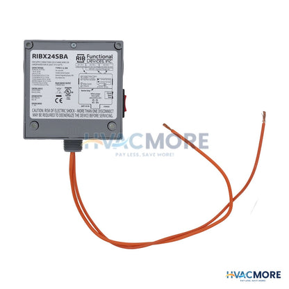 Functional Devices Enclosed .5/20A Amp Relay and Adjustable Current Switch Combination W/ Override Switch RIBX24SBA