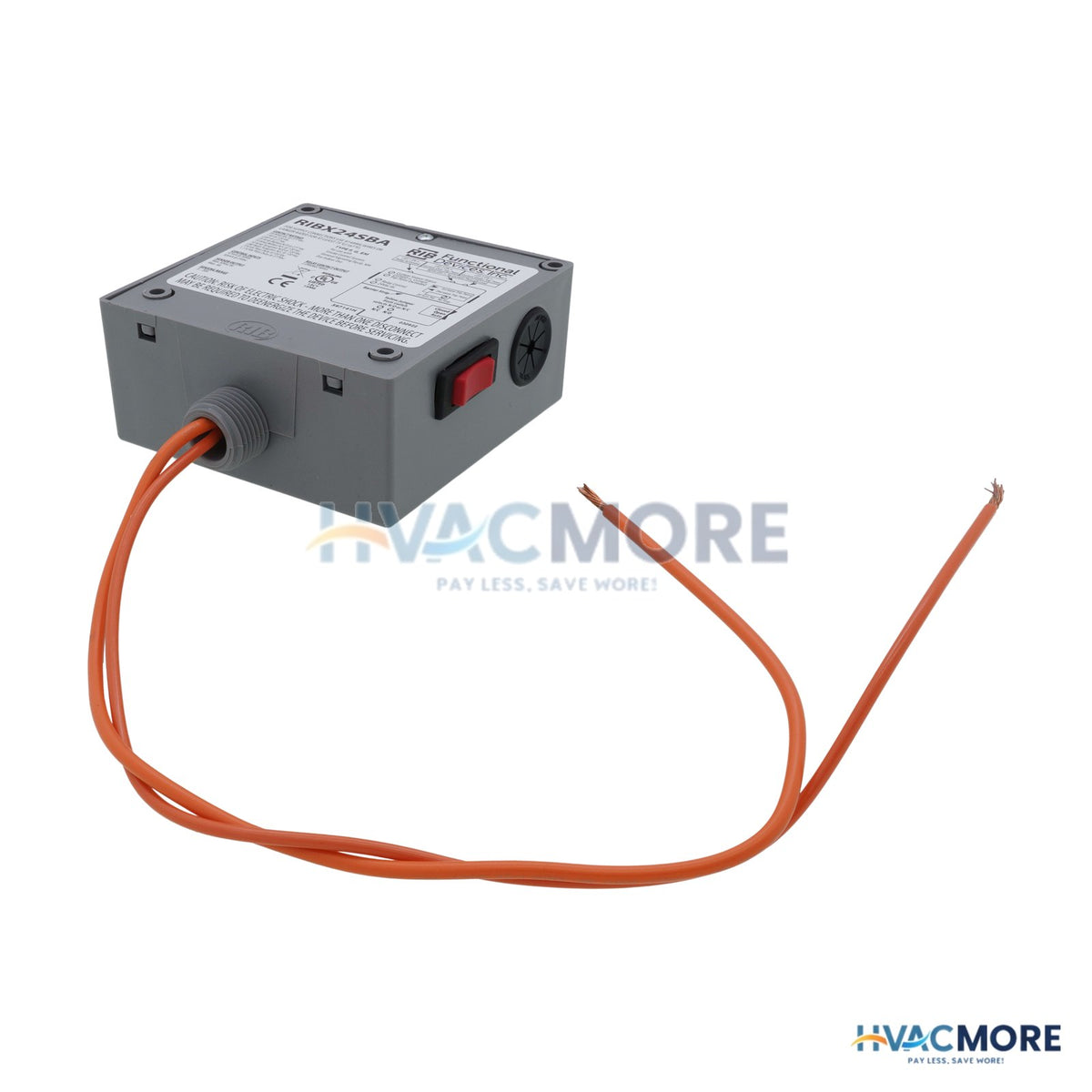 Functional Devices Enclosed .5/20A Amp Relay and Adjustable Current Switch Combination W/ Override Switch RIBX24SBA