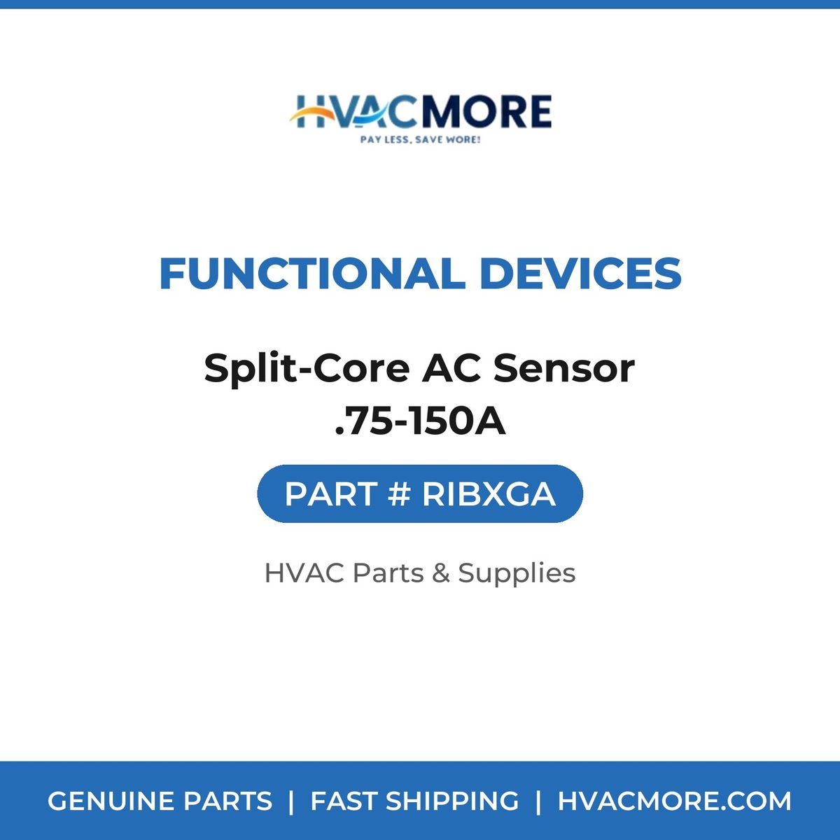 Functional Devices Split-Core AC Sensor .75-150A RIBXGA