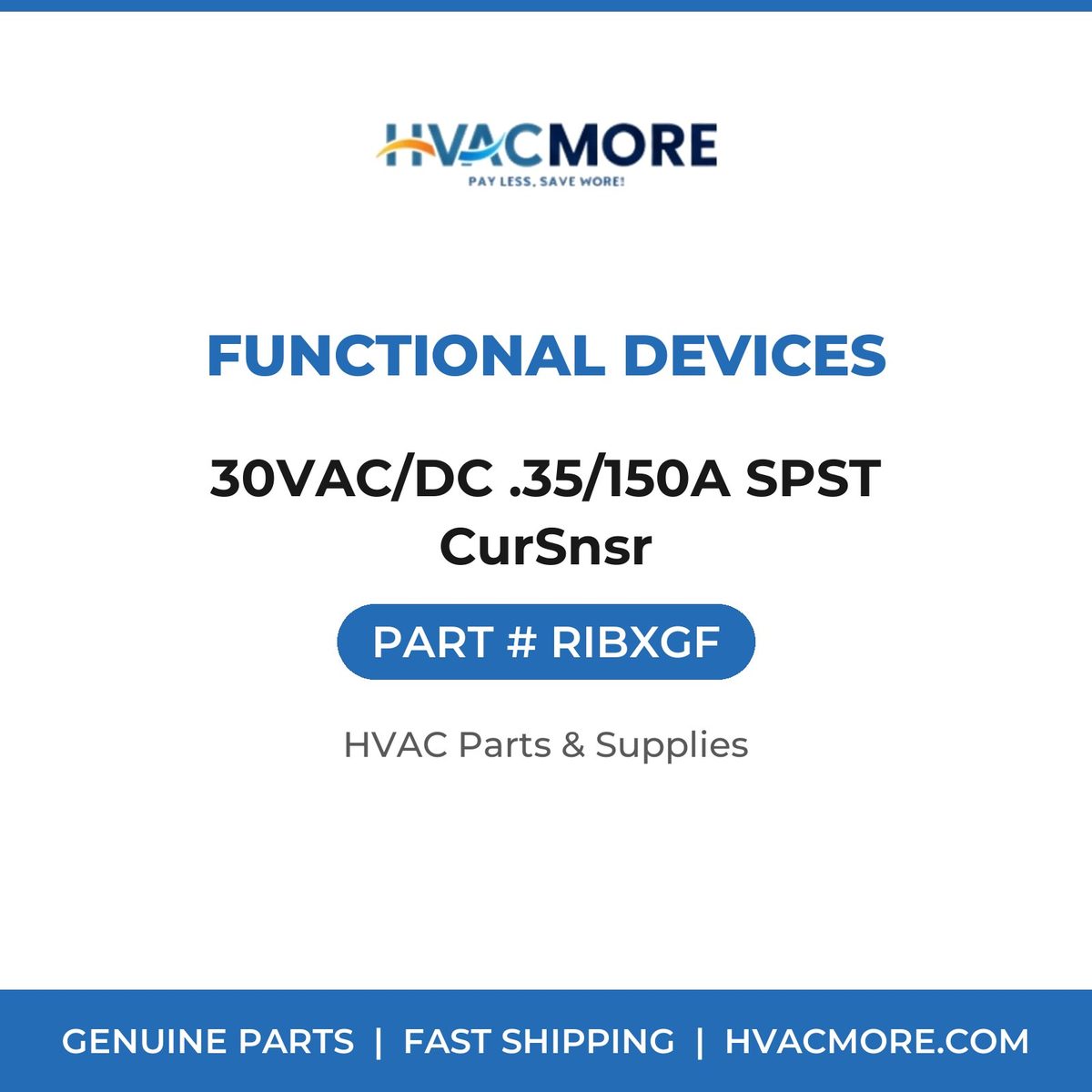 Functional Devices 30VAC/DC .35/150A SPST CurSnsr RIBXGF