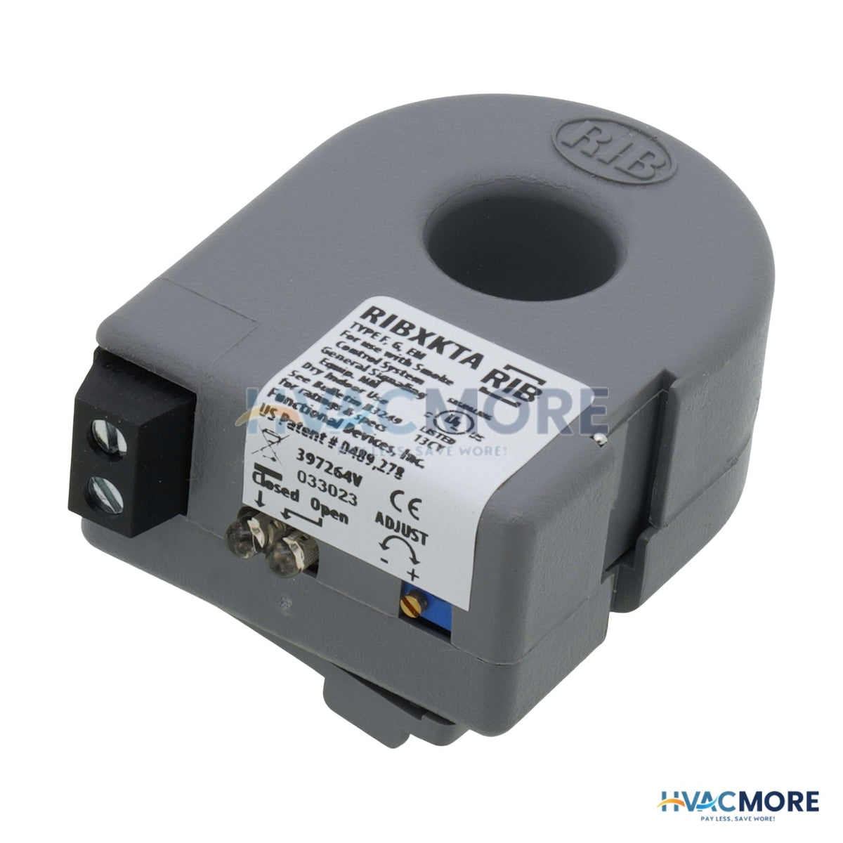 Functional Devices Enclosed Self-Powered Solid Core AC Sensor, .50-150 Amp, Terminal RIBXKTA