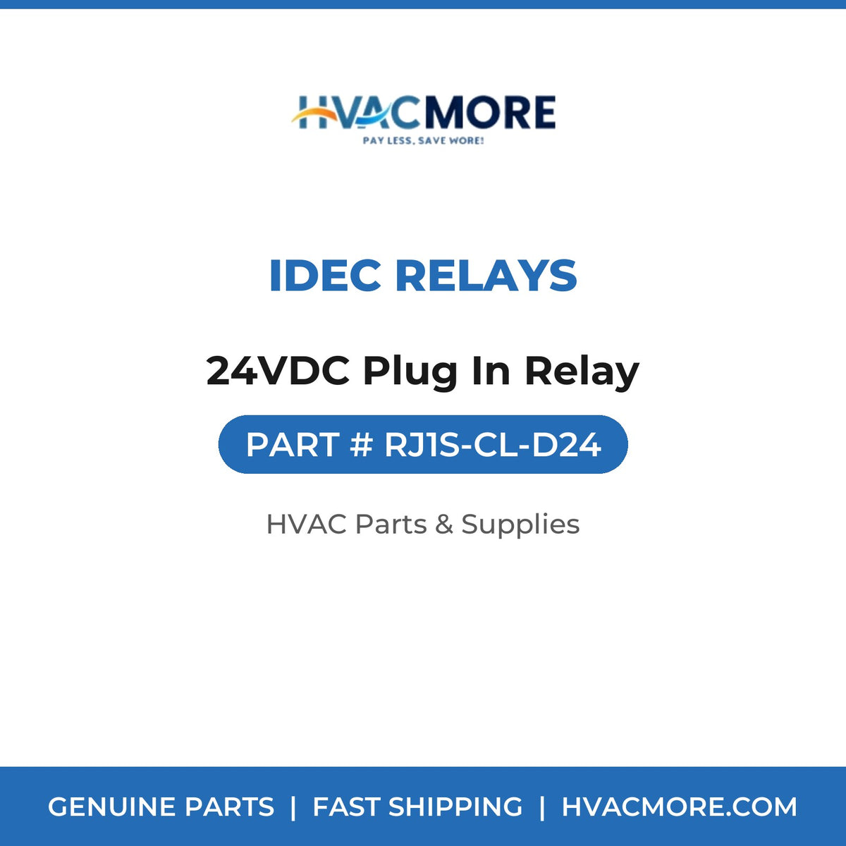 IDEC Relays 24VDC Plug In Relay RJ1S-CL-D24