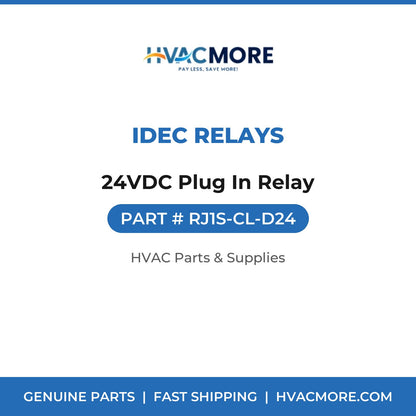 IDEC Relays 24VDC Plug In Relay RJ1S-CL-D24