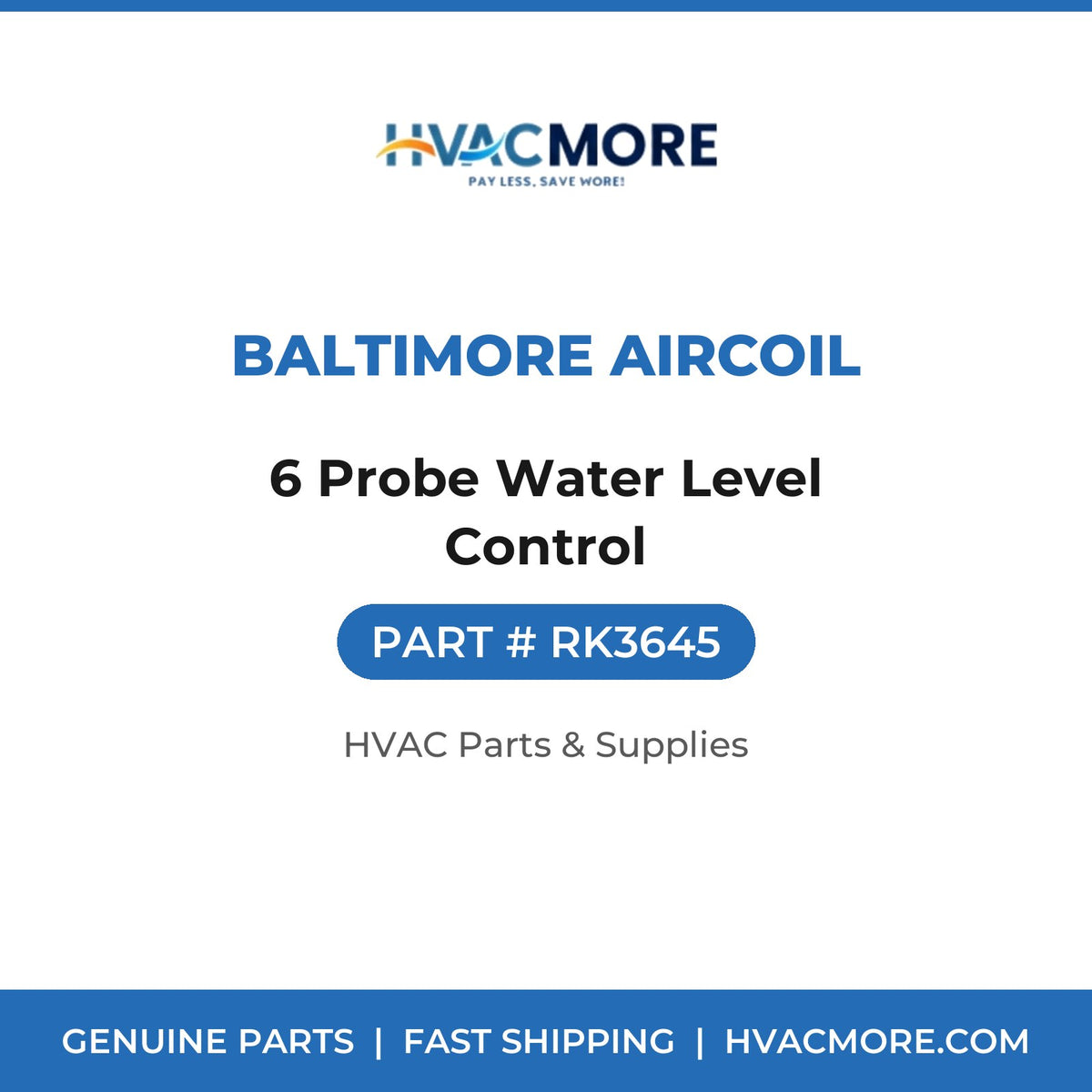 Baltimore Aircoil 6 Probe Water Level Control RK3645