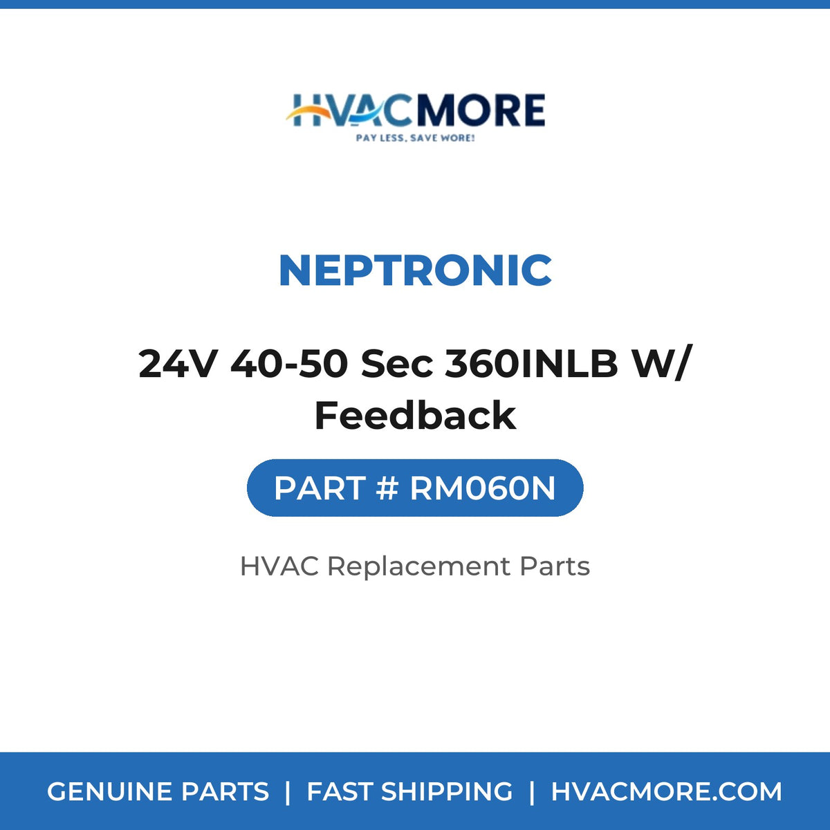 Neptronic 24V 40-50 Sec 360INLB W/ Feedback RM060N