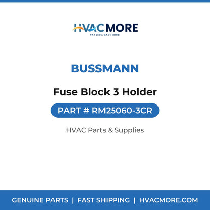 Bussmann Fuse Block 3 Holder RM25060-3CR