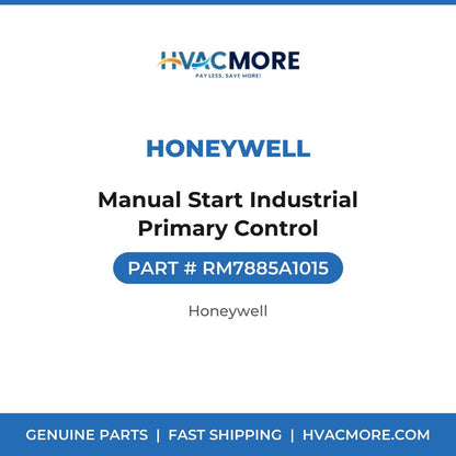 Honeywell Manual Start Industrial Primary Control RM7885A1015