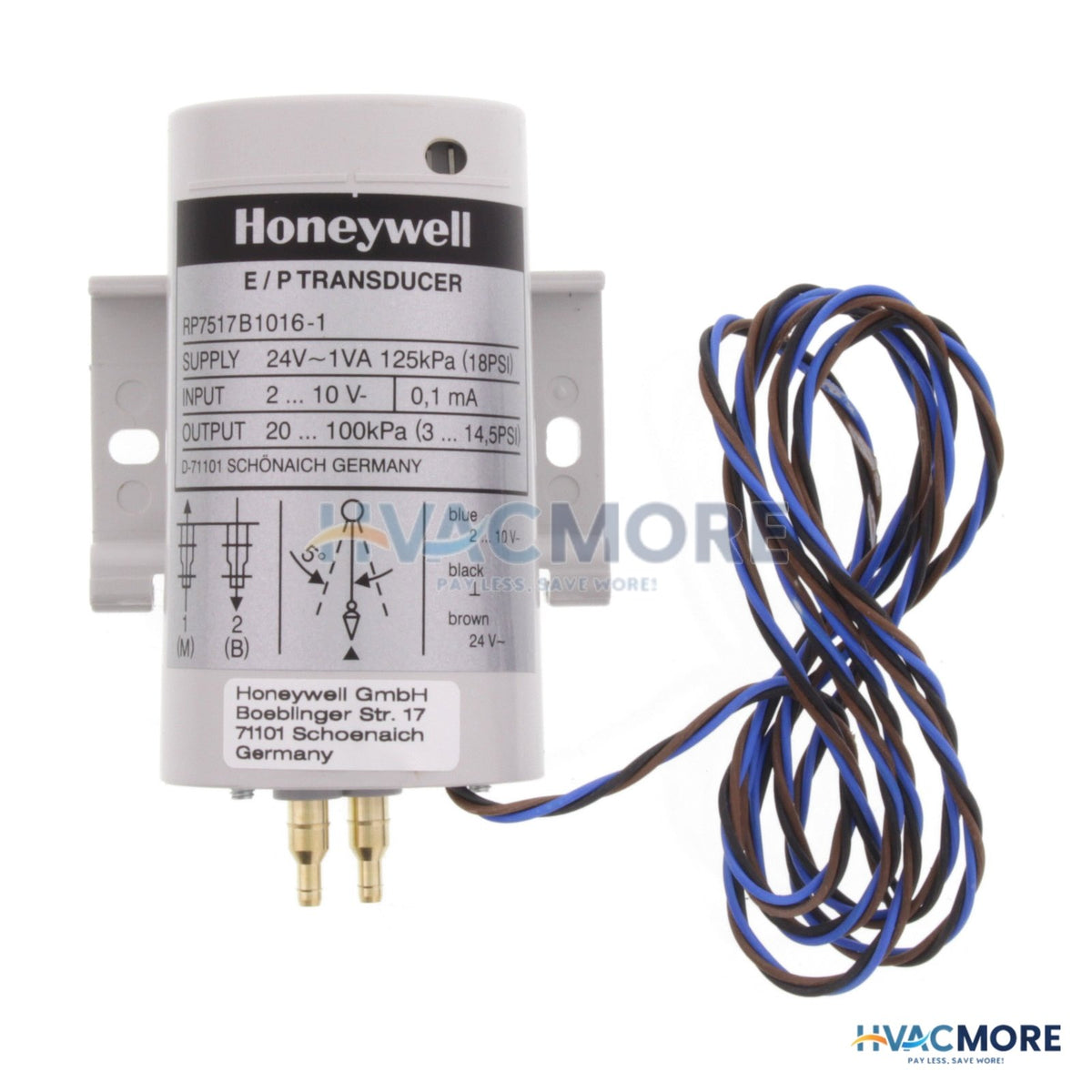 Honeywell 24V Electronic Pneumatic Transducer W/ Cover RP7517B1016
