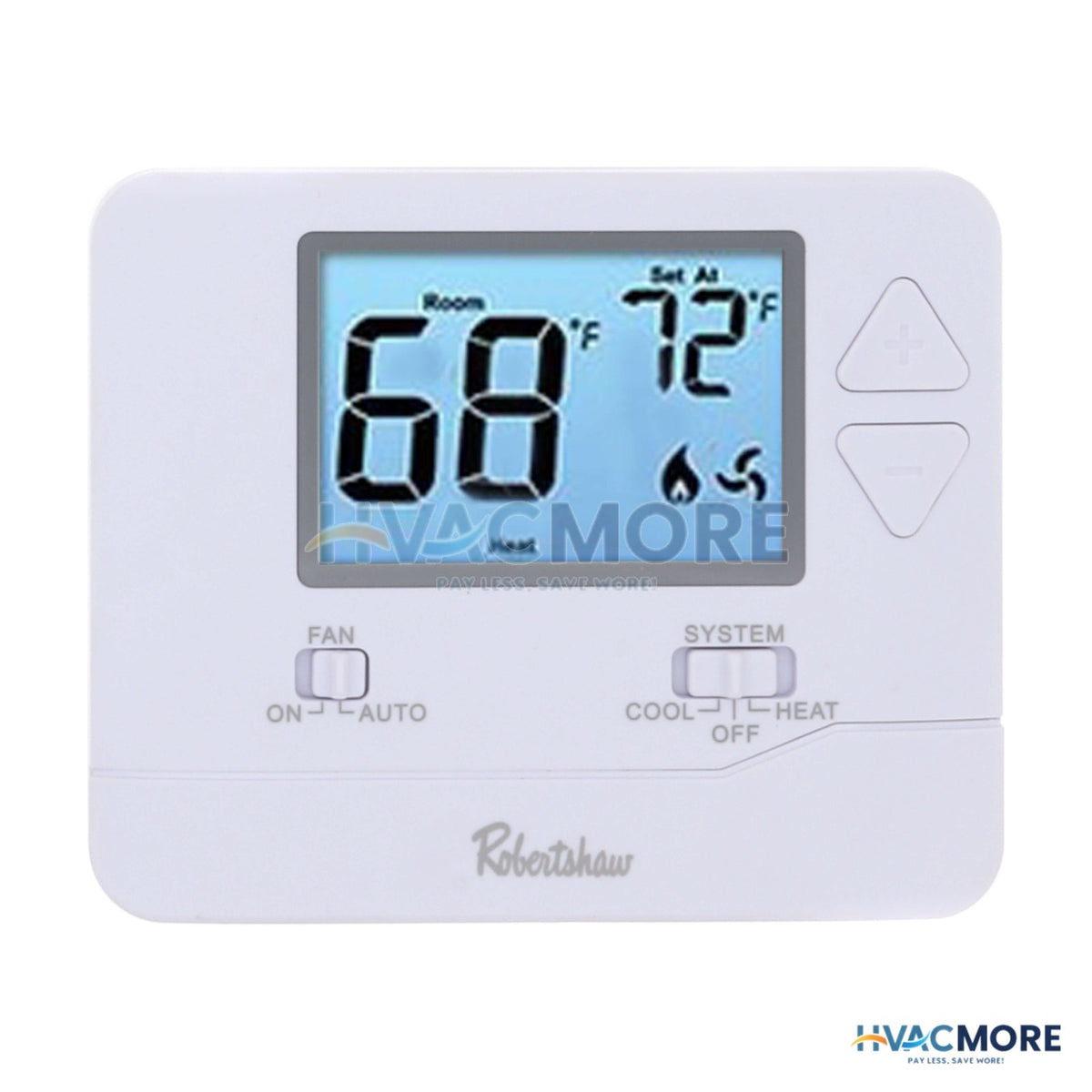 Robertshaw Digital Non-Programmable Wall Thermostat (1 Heat/1 Cool) RS8110